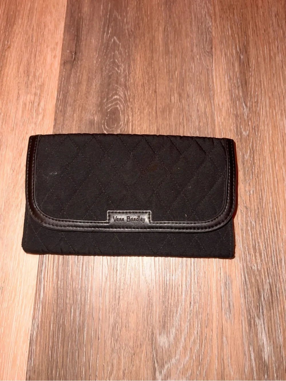 Vera Bradley Quilted Wristlet Clutch in Black